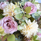 Arranjo De Rosas E Dálias Artificiais No Vaso Rose Gold | For